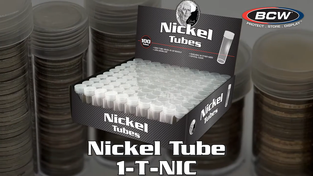 BCW Nickel Tube Round Coin Holders – 3 Count – Protective Storage For Coins