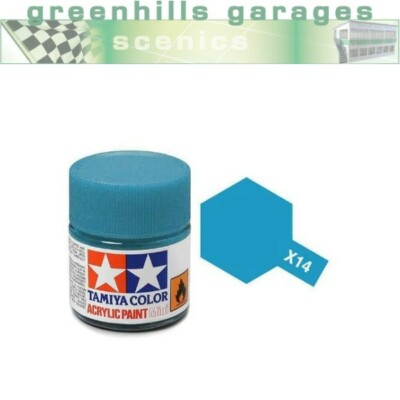 Greenhills Tamiya 10ml Flasche Acrylfarbe - Himmelblau X-14 - C522
