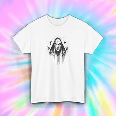 Spooky Nun T-Shirt Horror Gothic Creepy Scary Movie Villain Gift S-5XL