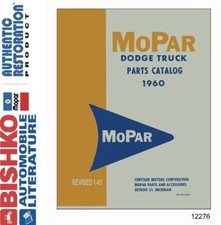 1960 Dodge Truck All Models Parts Book Cd