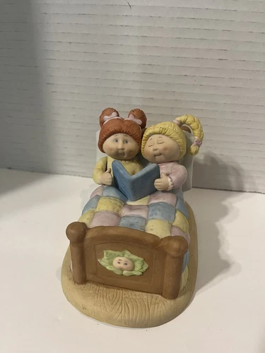 Vintage Cabbage Patch Kids 1984 Ceramic Figurine Girls Reading Bedtime Story