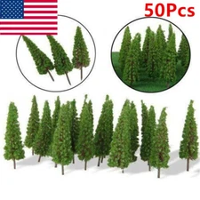 50*Trees Model Train Railroad Wargame Diorama Scenery Landscape HO OO Scale USA