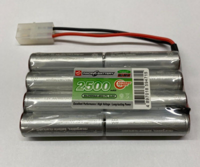  Wiederaufladbarer Akku 9,6 V 2500 mAh NiMH AA FLACH 4x2 Tamiya Auto Vapextech UK
