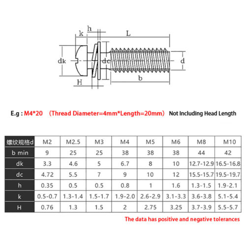 M3 M4-M6 POZI PAN HEAD SCREWS BOLT WITH FLAT & SPRING WASHERS STAINLESS STEEL A4 - Picture 3 of 7