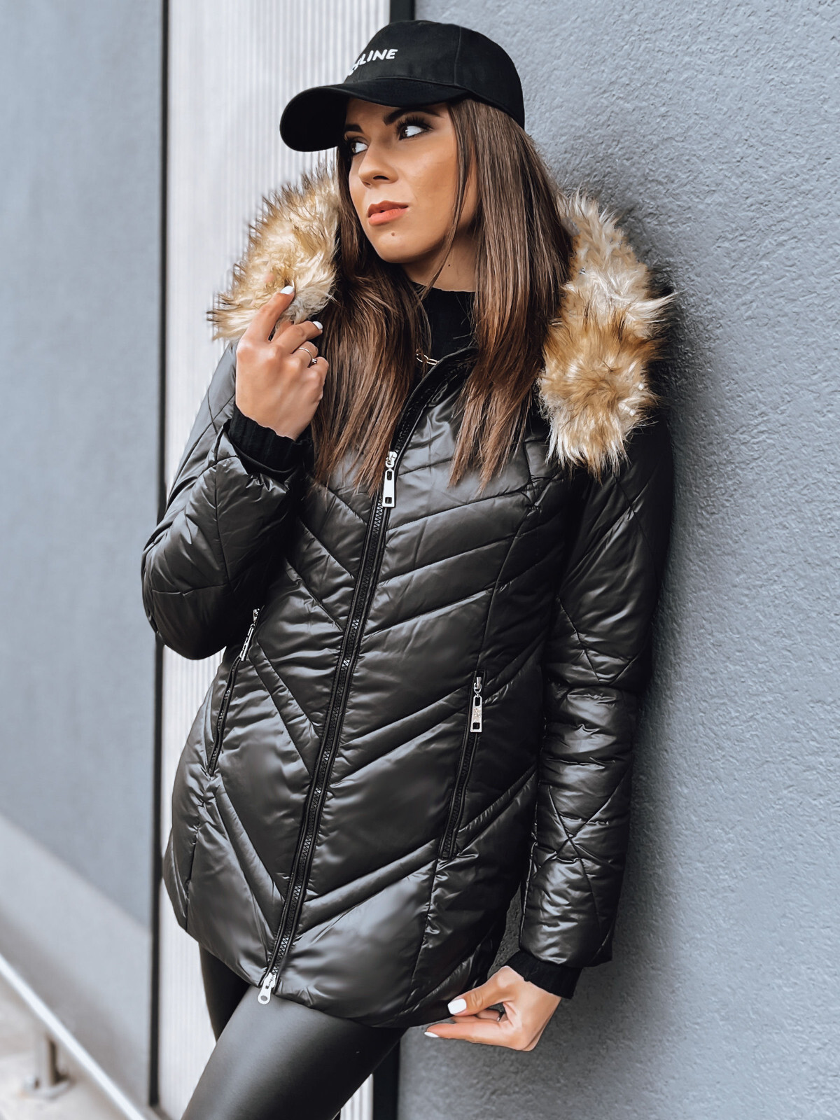 Duohropke Winterjacke Damen - Warme Steppjacke Mit Fellkapuze Winddicht