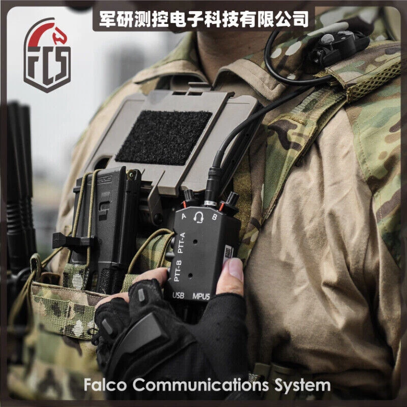FCS MPU5 DUAL PTT Standard CNC Metal Single/Dual Channel Radio Headset PTT