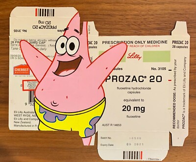Ben Frost Pharma Package 'Patrick On Prozac (Spongebob) *1/1 Unique w COA