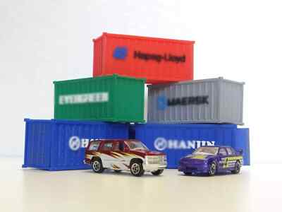 Schiffscontainer 20ft Maßstab 1:60-1:64 Diorama Miniaturen Rennbahn Deko