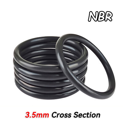 Metric Nitrile Rubber NBR O Ring Seals Washer 3.5mm Cross Section 12-370 mm OD