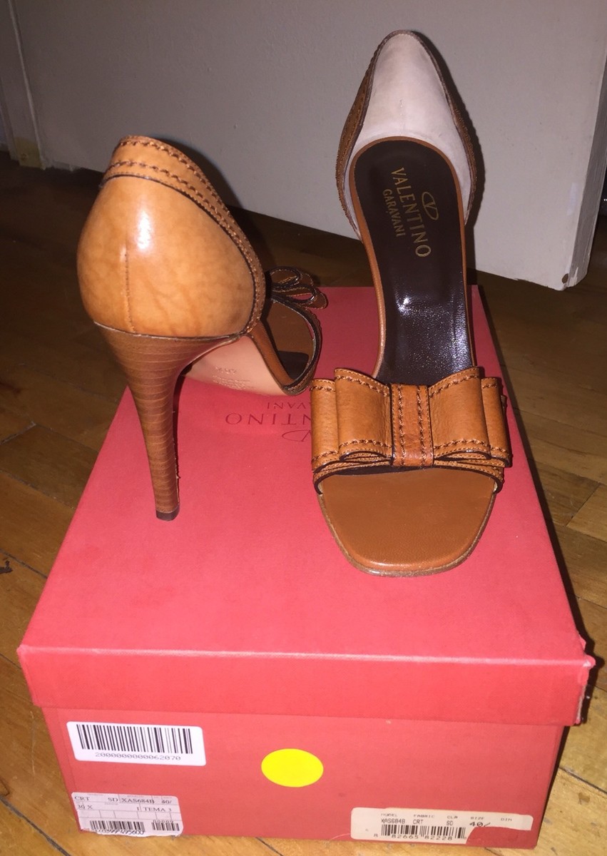 Sandales Valentino Garavani - Talons Hauts Marron Chameau - Pointure US 10 - Neuf Avec Boîte