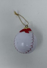 Vintage Baseball Christmas Ornament Solid Wood