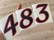 Motorrad Zahlen Aufkleber Startnummer Rennstrecke zweifarbig Auto Klebezahlen