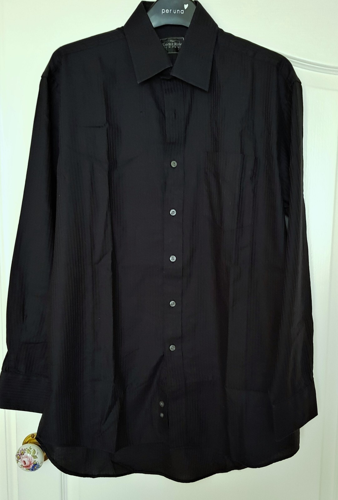 FILA CAMICIA SAVILE ROW CO : NERA RIGHE DISCRETE : 16 41 cm