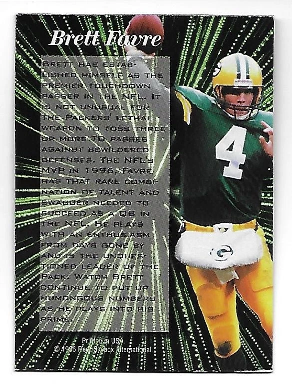 Premio Lenticular Brett Favre 1996 SkyBox Premium MVP #3C Foto 2 de 2