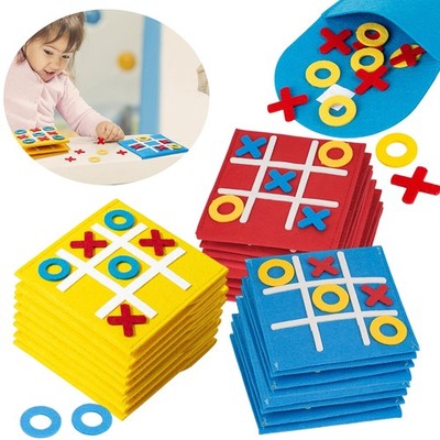 Tic Tac Toe Lernspielzeug 24er Set Reißfester Filz Ideal als Geburtstagsgeschenk