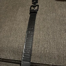 Harley Davidson Black Full Grain Leather Debossed Belt Size M (34-36) New