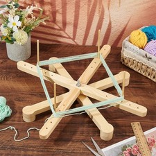 Amish Style Yarn Swift Winder, Portable Wooden Yarn Swift, Desktop Standing N...
