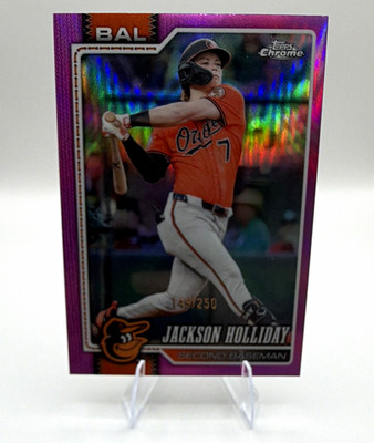 Topps 2025 Topps Chrome Jackson Holliday Purple /250 Orioles #136 MLB