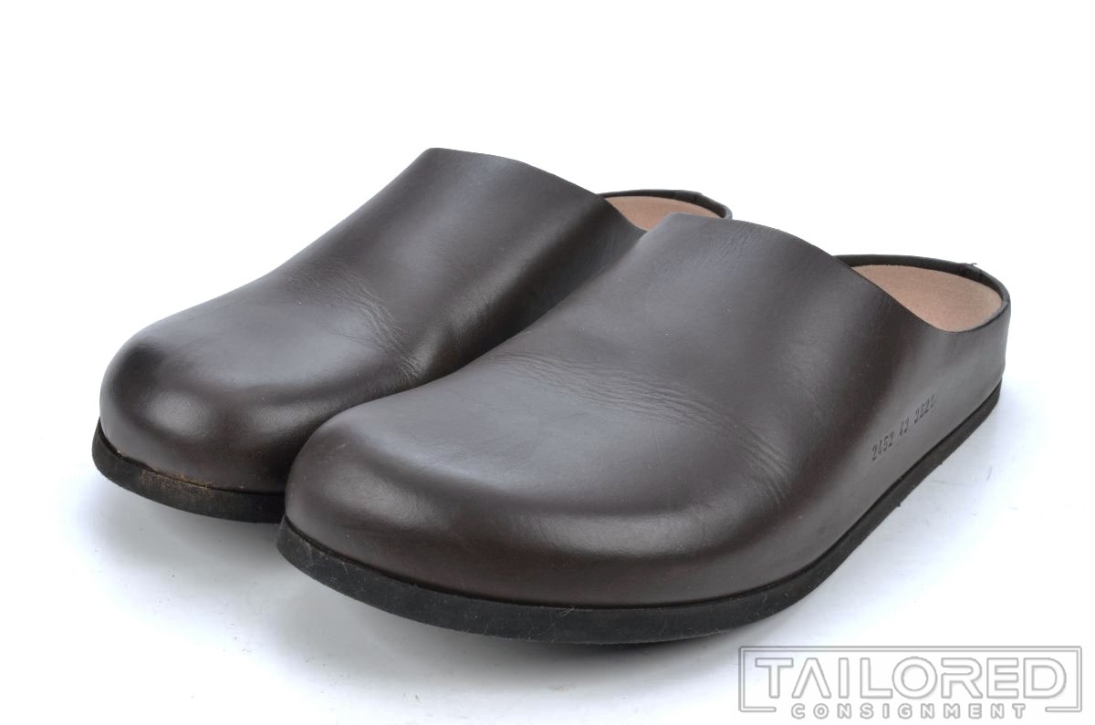 COMMON PROJECT Solid Brown Leather Clog Mule Shoe… - image 5