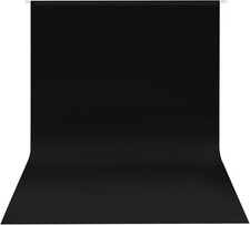 Durable 10x8 ft Black Polyester Backdrop - Ideal for Photoshoots Events