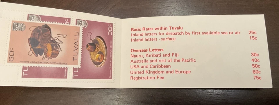 Tuvalu 1984 Complete Booklet MNH OG sc#188A,192A Handicrafts - Image 4 of 4