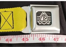 Buckle Down Caution Tape Adult Belt Black & Yellow Seatbelt Style Adjustable 