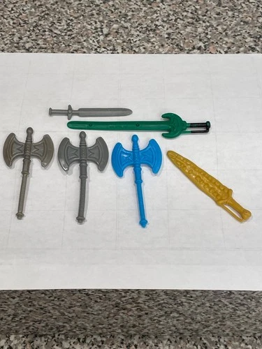 Vintage 1980s MOTU He-Man Masters of the Universe Figure Weapons Accessories Lot