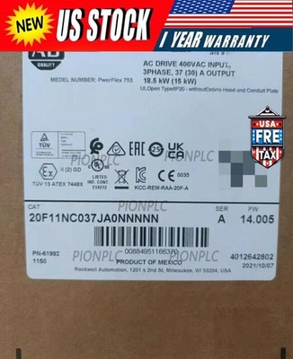 Allen Bradley 20F11NC037JA0NNNNN PowerFlex 753 AC Drive 20F11NC037JA0NNNNN