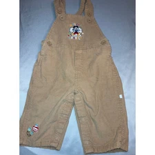 Disney Baby Mickey Mouse Snow Angel Corduroy Overalls 6-9M Winter Outfit