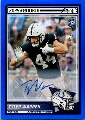 Tyler Warren HYDRODYNAMIC（サイン、シリアルNO入） 2025 SCORE ROOKIE SIGNATURES ARTIST'S PROOF PARALLEL #21 TYLER