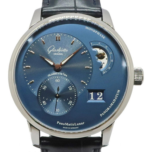 GLASHUTTE ORIGINAL Panomatic Luna 1-90-02-46-32-61 Men's Used Watch #41014