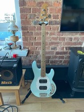 Sterling by Musicman Stingray RAY 34 In Daphne Blue with Roasted Maple Neck