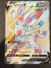 Pokémon TCG Sylveon v Full Art Ultra Rare Holo Card Evolving Skies 183/203