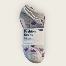 Old Navy Kid Youth Girls Ballerina Printed Ankle Socks 6-Pack Size Medium Large