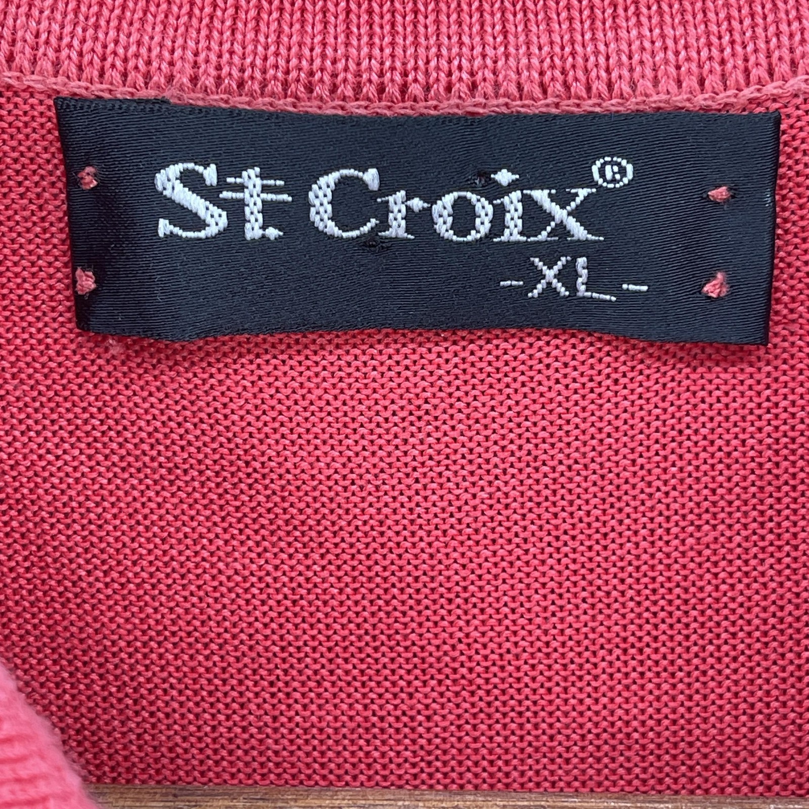 St Croix Polo Shirt Men Preppy Golf Career USA Microfiber Cotton Blend Size XL