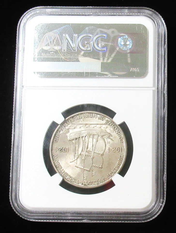 1924 50C Huguenot MS65 NGC Mintage 142,080 - Image 4 of 4
