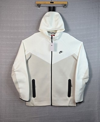 NIKE Tech Fleece Hoodie Jacket Medium Tall Mens Brown Beige Full Zip Hooded