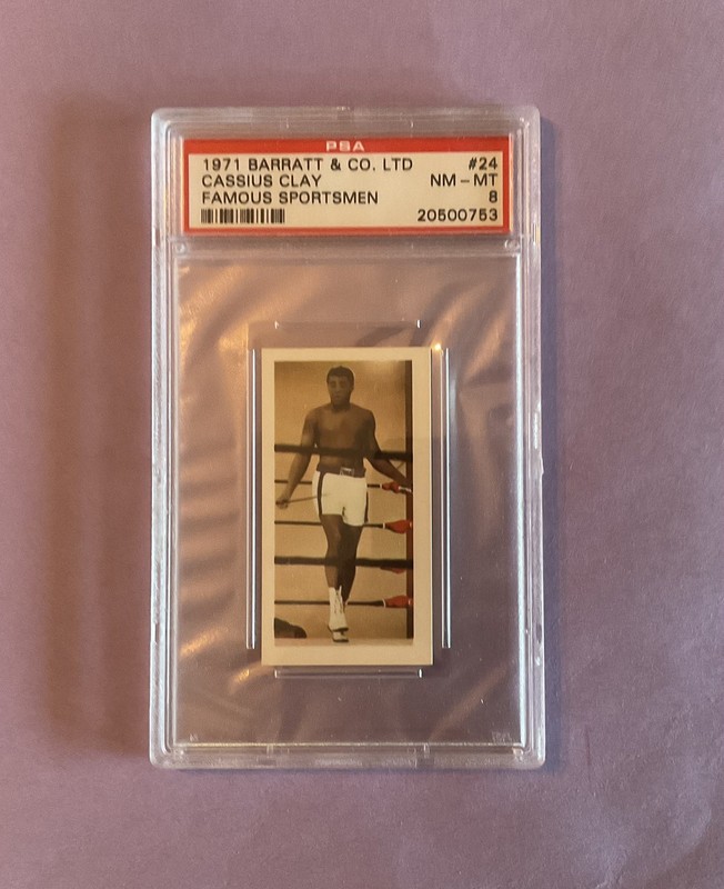 1971 Cassius Clay/Muhammad Ali Barratt & CO/LTD.  Famous Sportsman#24 PSA 8