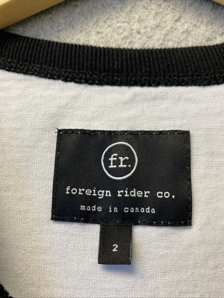 Camisa Foreign Rider CO. Para Hombre Blanca y Negra Talla M Ajustada/146-3 Foto 3 de 4