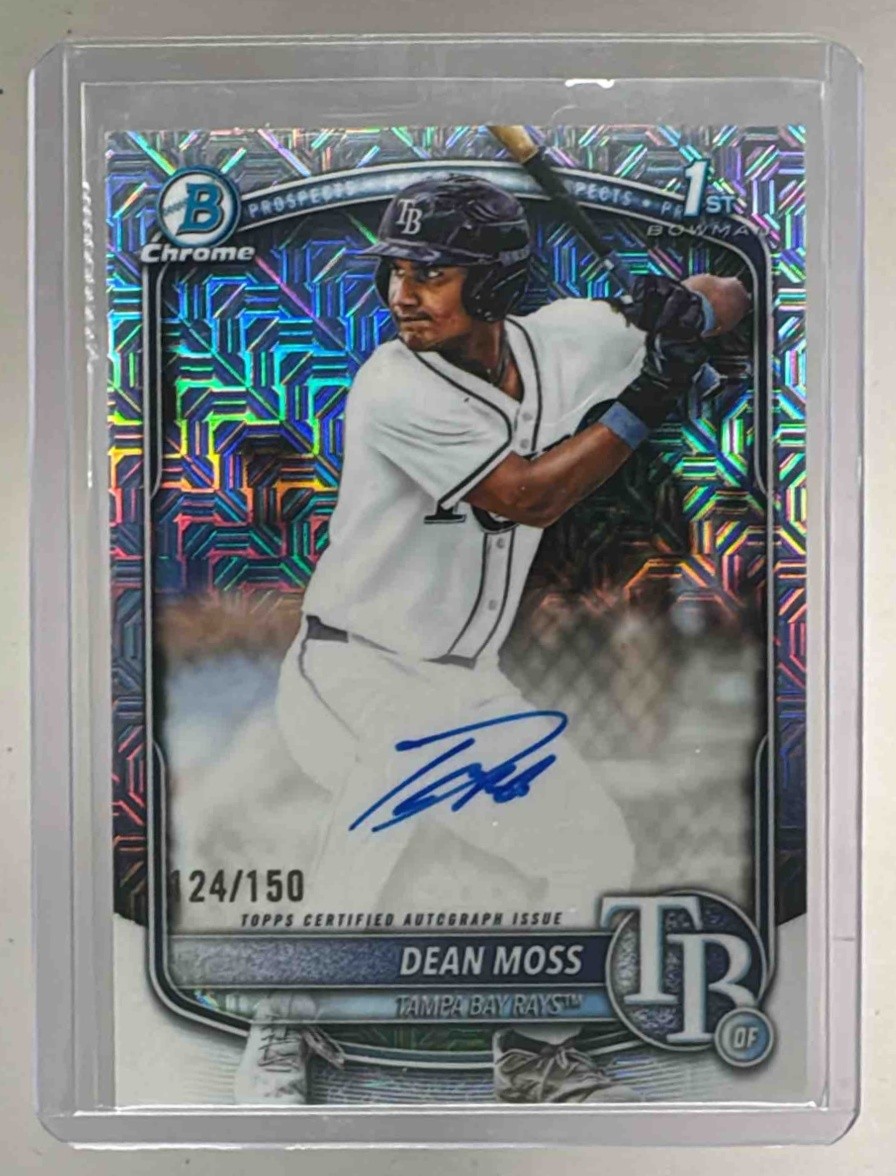 Dean Moss 2025 Bowman Chrome Draft HTA Choice Refractor 1st RC Auto /150