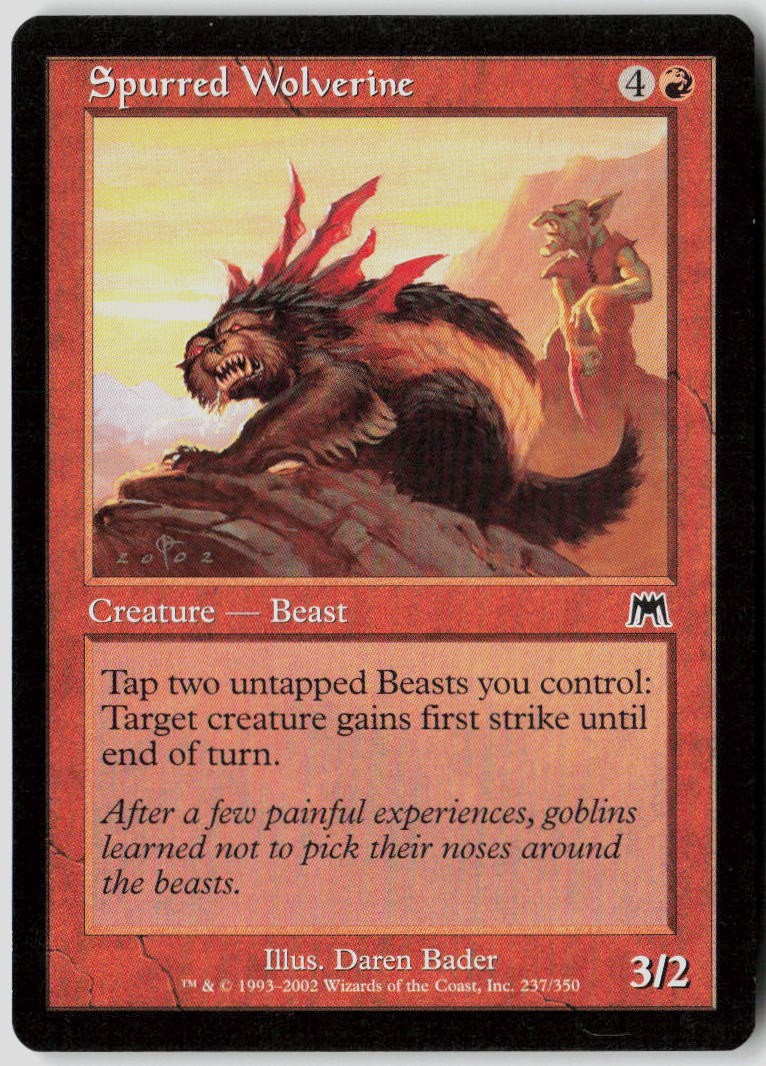 Magic - Spurred Wolverine Onslaught [ONS - 237] NM Common