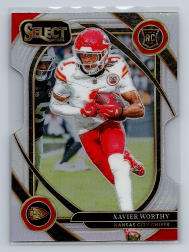 2024 Panini Select #224 Xavier Worthy Silver Prizm Die Cut