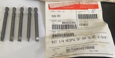 Apex Tool Group 326-2X -Bit 1/4 HEXPW 5F-6R SLOT 2-3/4"-Part # 06687164-5 Pk-NEW