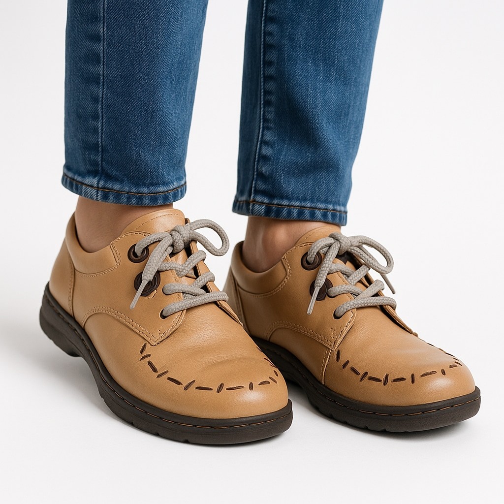 TMA Time Original Stumble Stuff Tan Leather Casual Shoes EUR 40