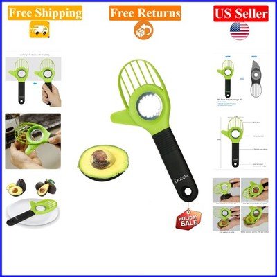 3-in-1 Avocado Slicer, Pitter, Cutter with Comfort-Grip Handle, Green