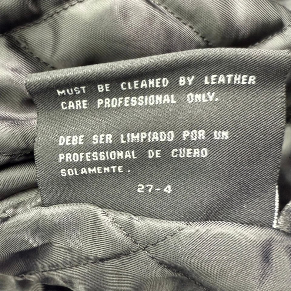 Dockers Jacket Mens Large Black Leather Full Zip Quilted Lined Casual Collared - Image 4 of 4