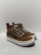 VANS Sk8-Hi MTE-1 Plaid Brown Kids Size 1