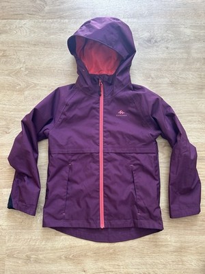 Quechua Regen Jacke Gr. 122 128 Lila wasserdicht 2000mm Decathlon