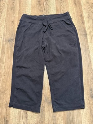 Tek Gear Pants, Women's Petite Medium, Black, Capris, Tie Waist
