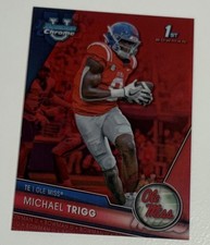 2023 Bowman University Chrome Michael Trigg Red Refractor 5/5 #128 Cowboys